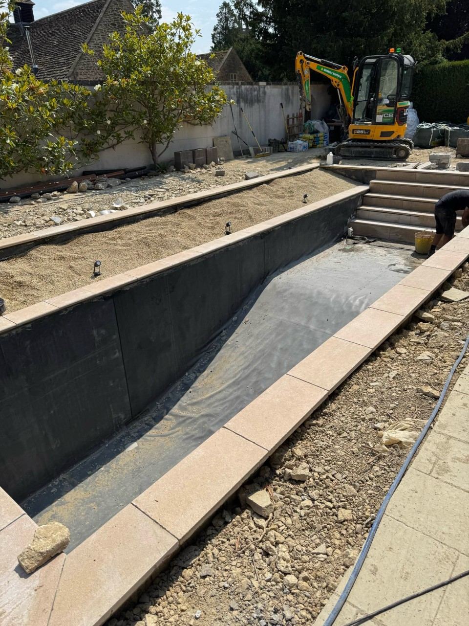 Garden walls and steps