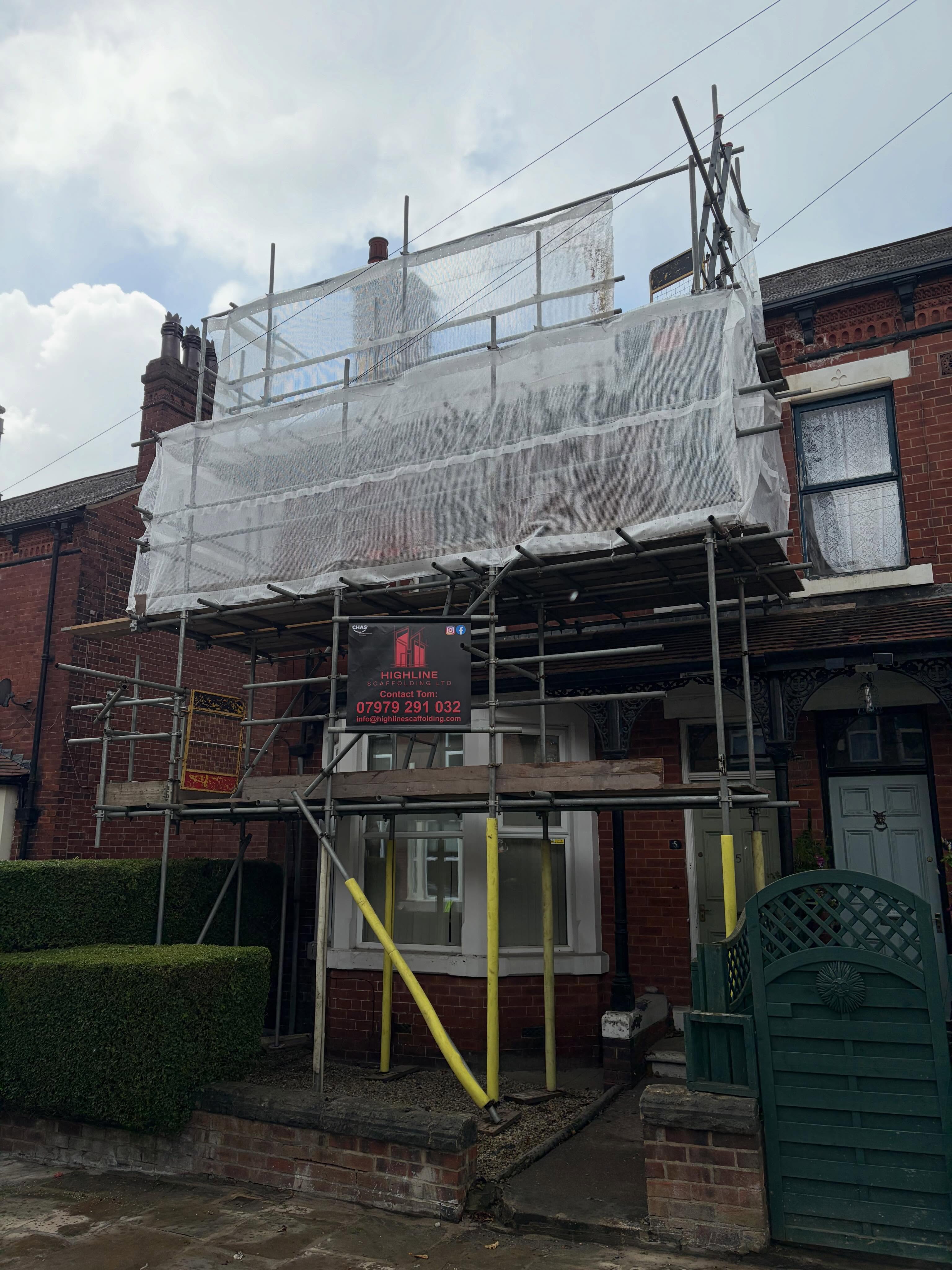 Chimney & repair access by Highline Scaffolding