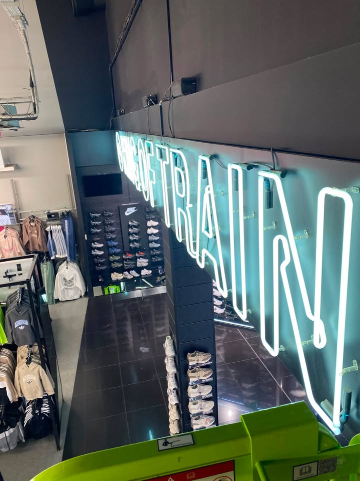 Neon signage installation
