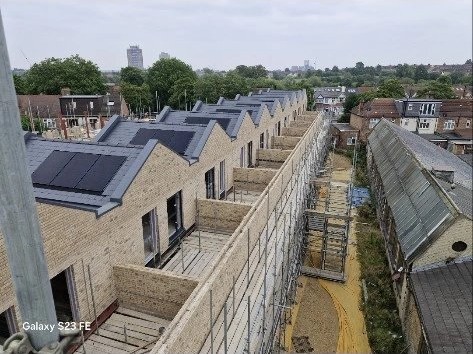 Single ply roofing on a new build development