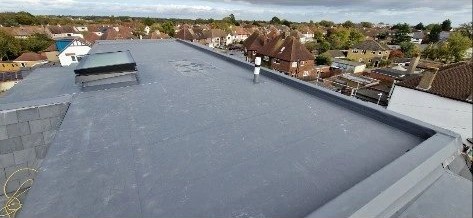 Single ply flat roof on a domestic property