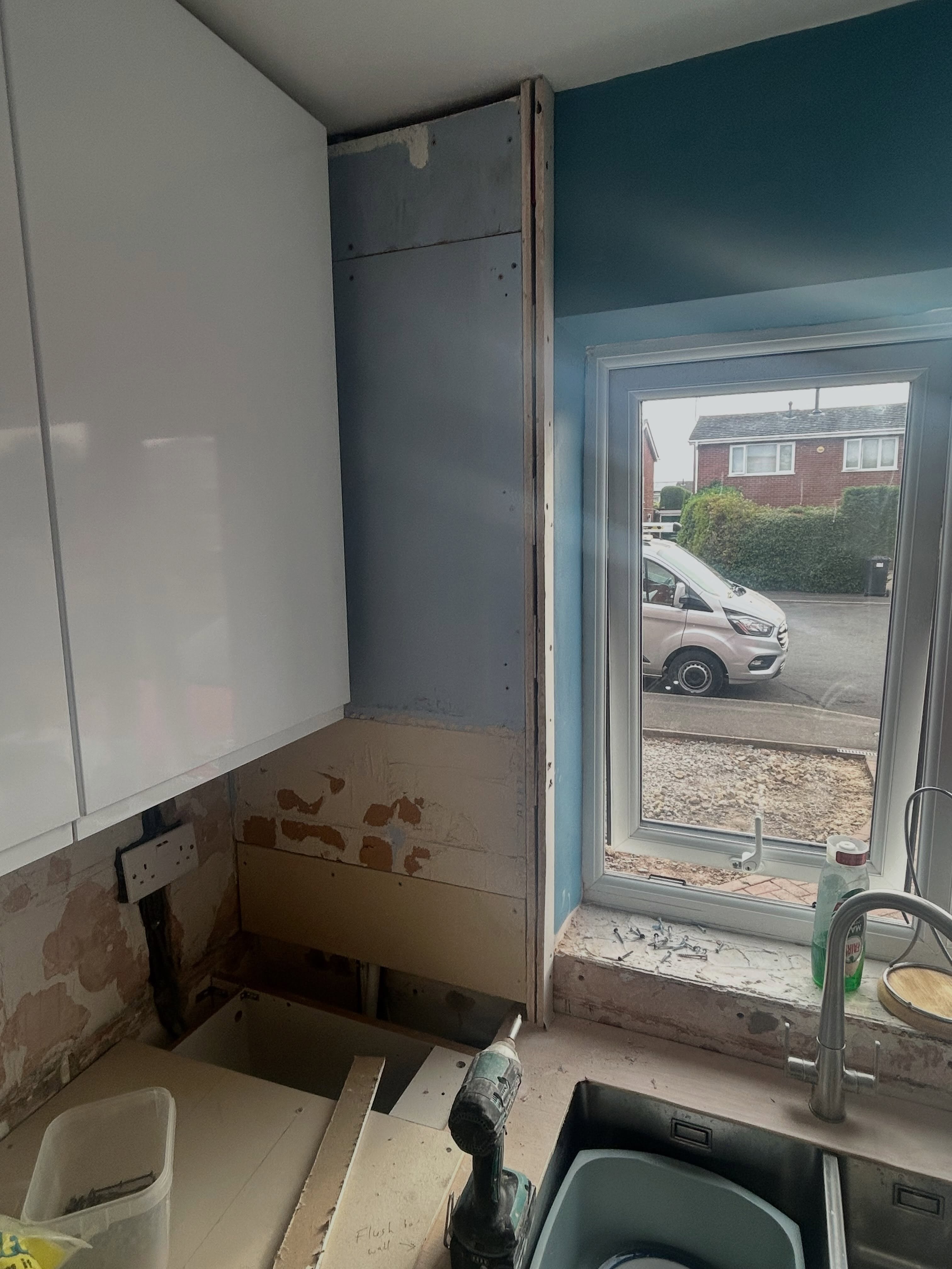 Plastered room ready to decorate