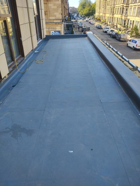 Single ply roof terrace