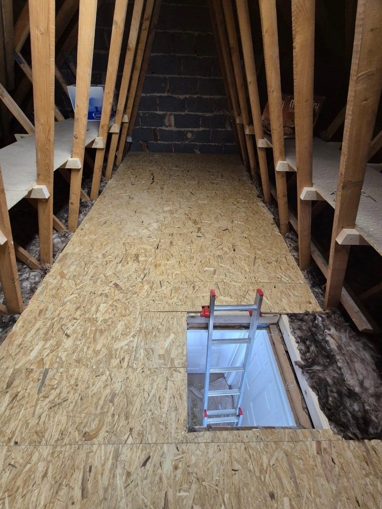 Boarded storage walkway
