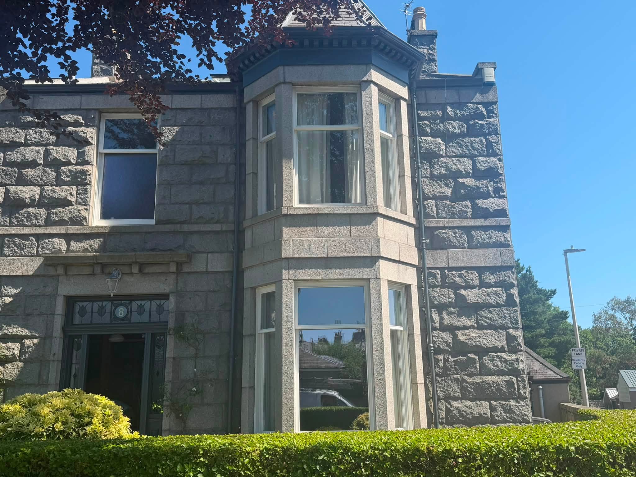 Granite villa with completed roofing work